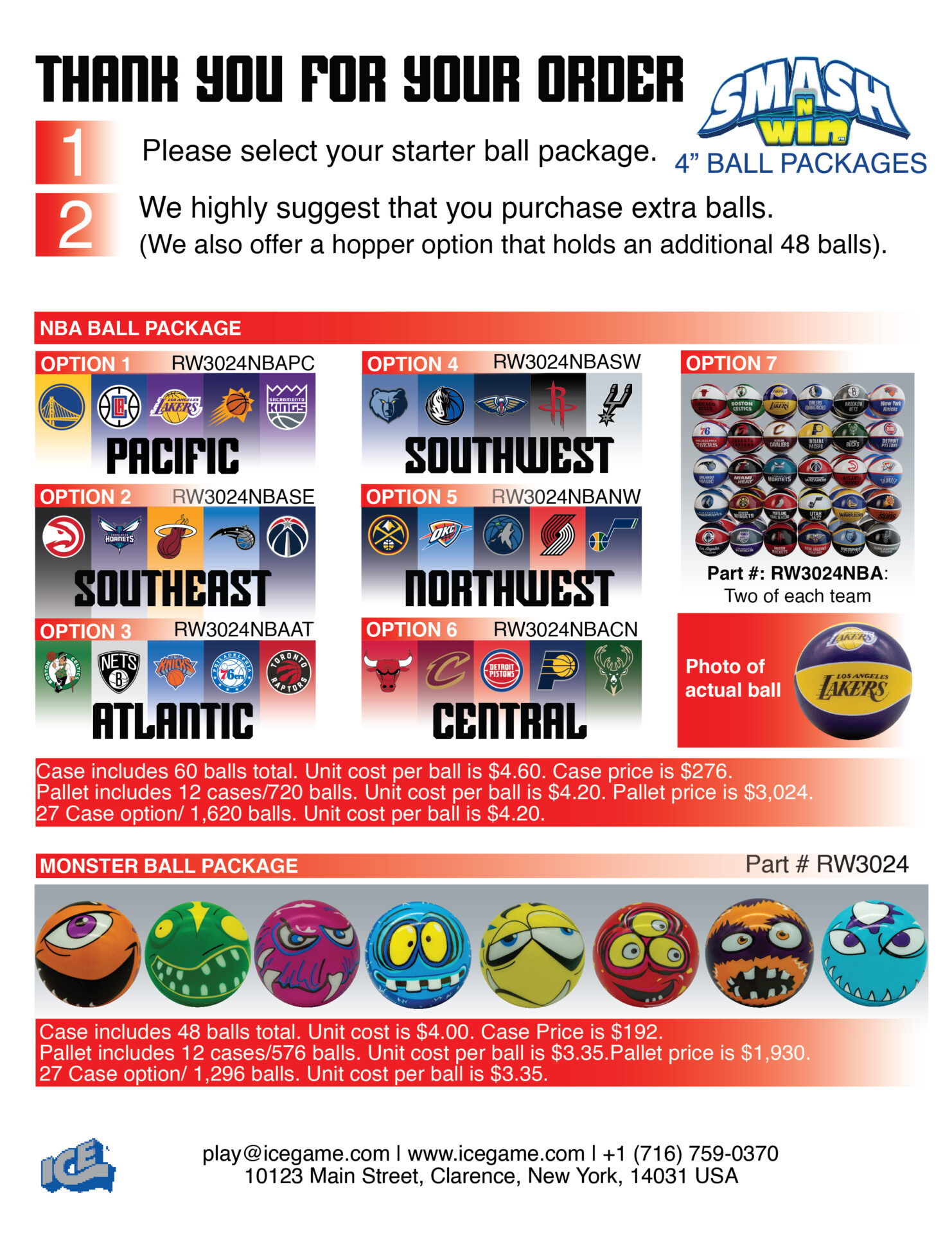 Smash N Win Retail ball List
